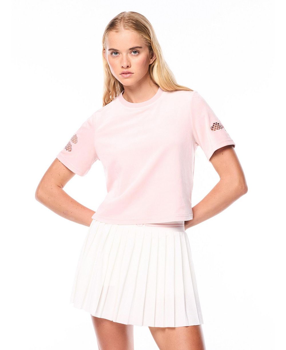 Sergio Tacchini Женская укороченная футболка из велюра Nuvola