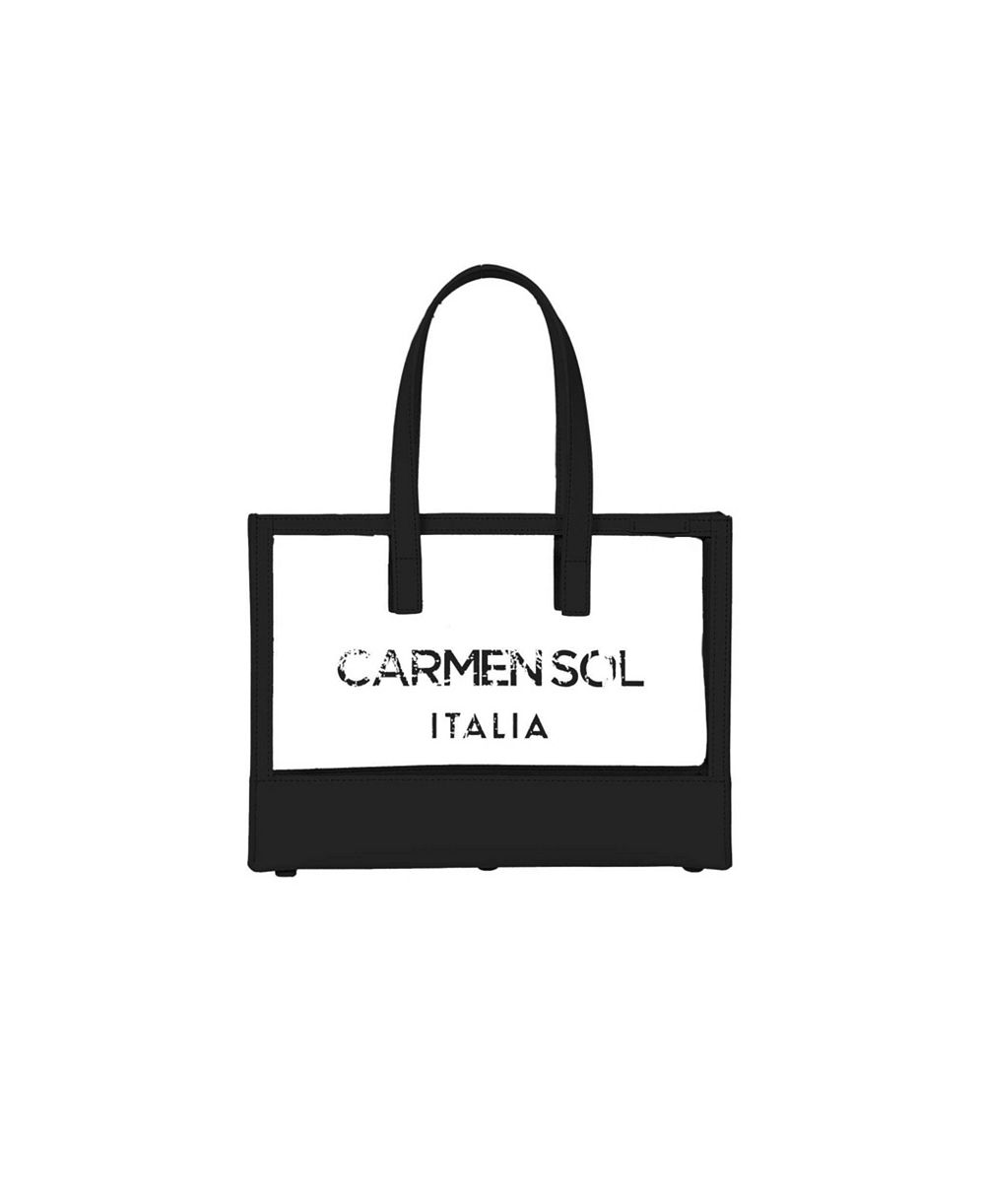 CARMEN SOL Women's Venezia Clear Mini Tote Clear