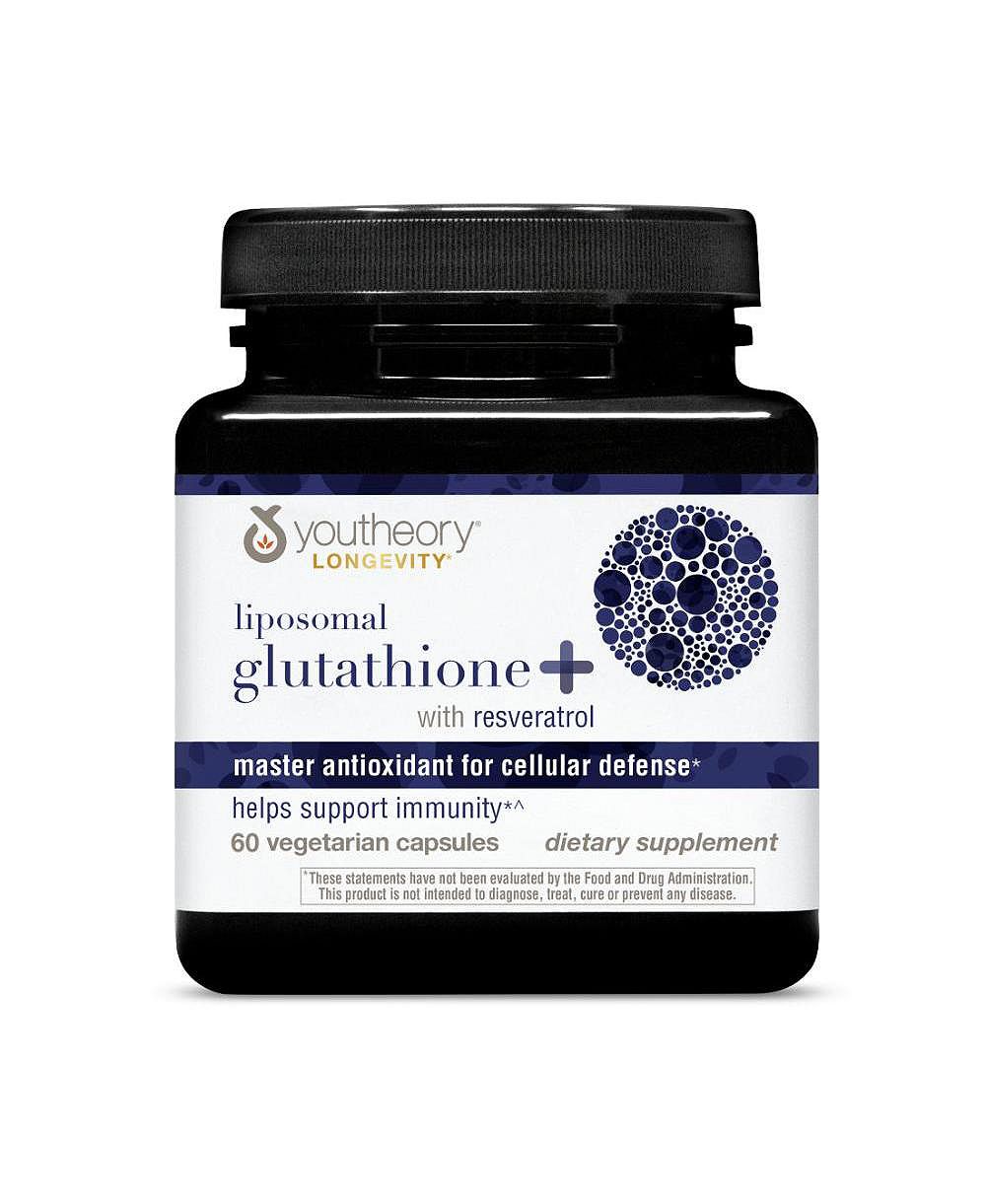Youtheory Liposomal Glutathione с ресвератролом, вегетарианский, 60 шт, для здорового старения