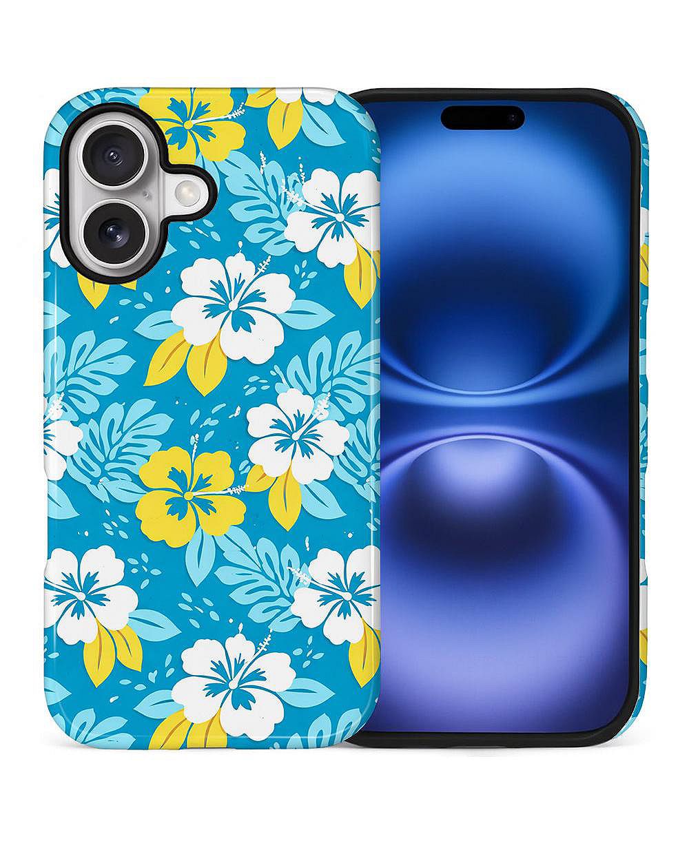 Lisen 2-Layer Durable Phone Case Compatible with Apple iPhone, Max Hibiscus Escape