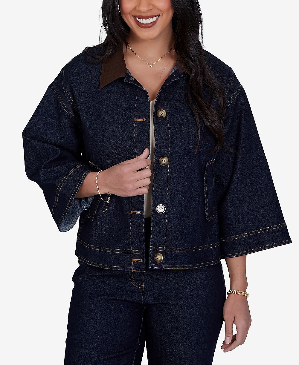 Куртка Ruby Rd. Petite Stretch Denim 3/4-Sleeve