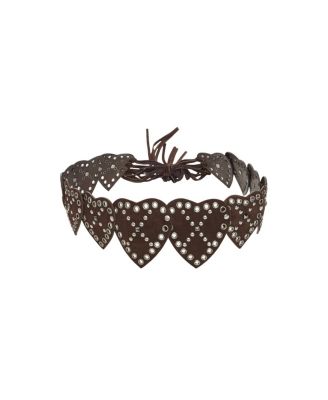 Desigual Women's Studded belt with hearts