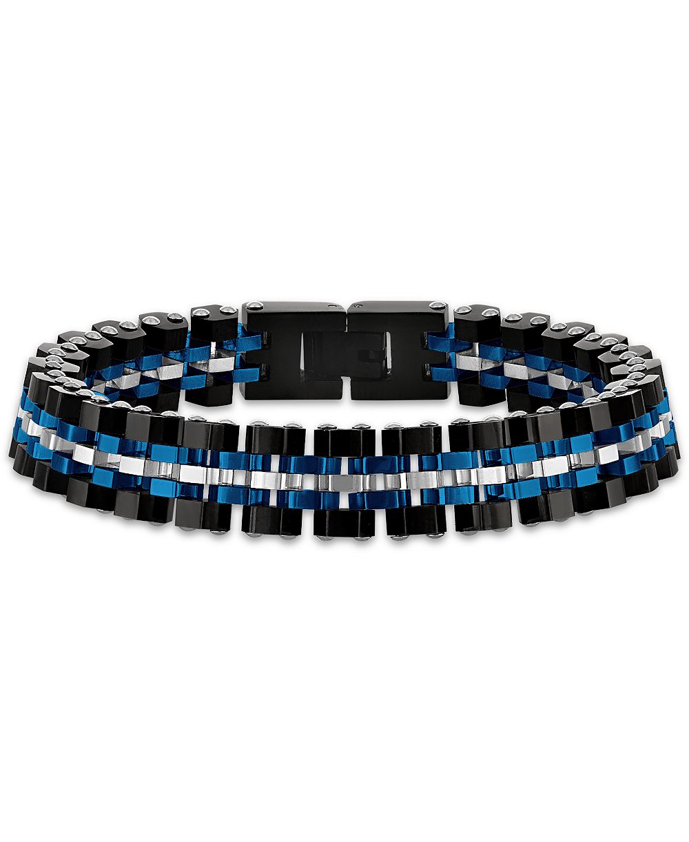Мужской браслет Esquire Men's Jewelry из нержавеющей стали с шестигранными звеньями и серебряным оттенком
