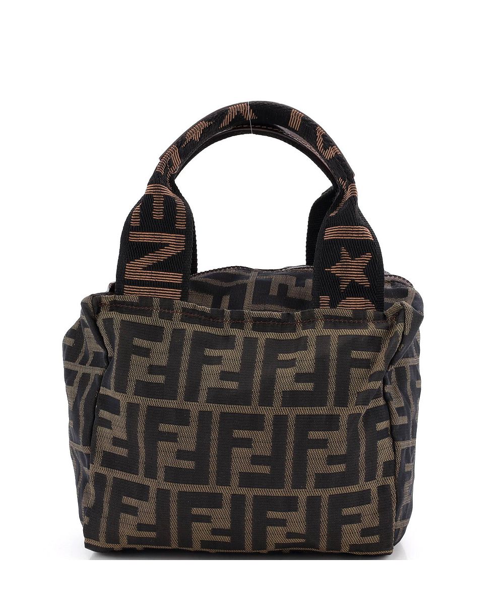 Fendi Mini Vintage 1925 Cosmetic Tote Zucca Canvas Женский