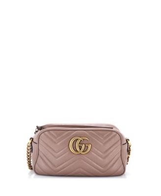 Pre-Owned Gucci Small GG Marmont Shoulder Bag Matelasse Leather