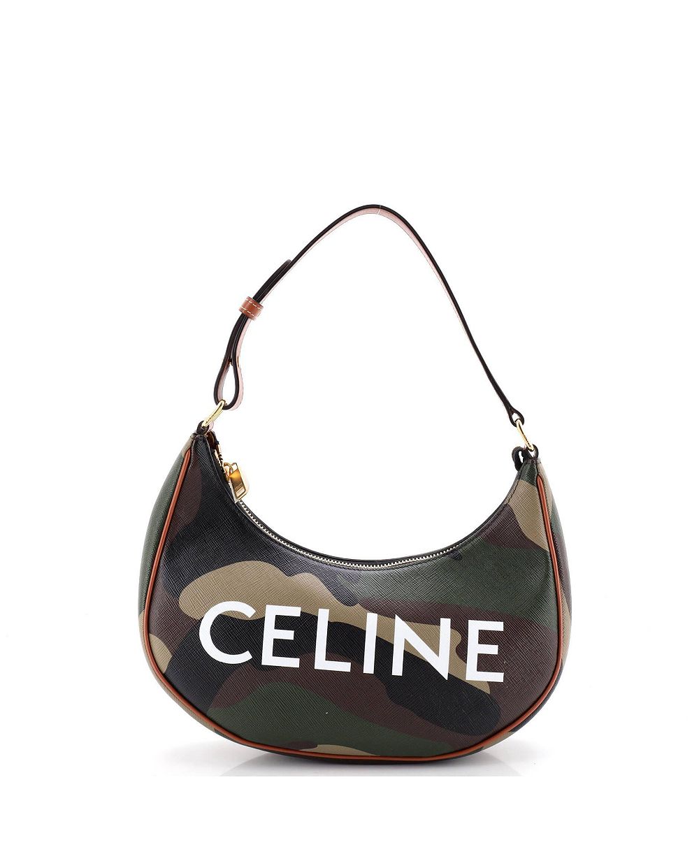 Б/у сумка Celine Ava с камуфляжным принтом из прорезиненного полотна