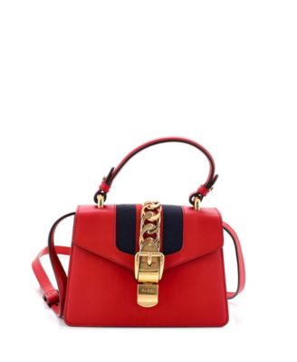 Сумка Gucci Mini Sylvie Top Handle Bag Leather