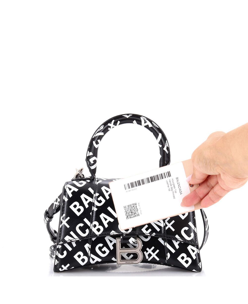 Pre-Owned Balenciaga XS Hourglass сумка через плечо из кожаного принта