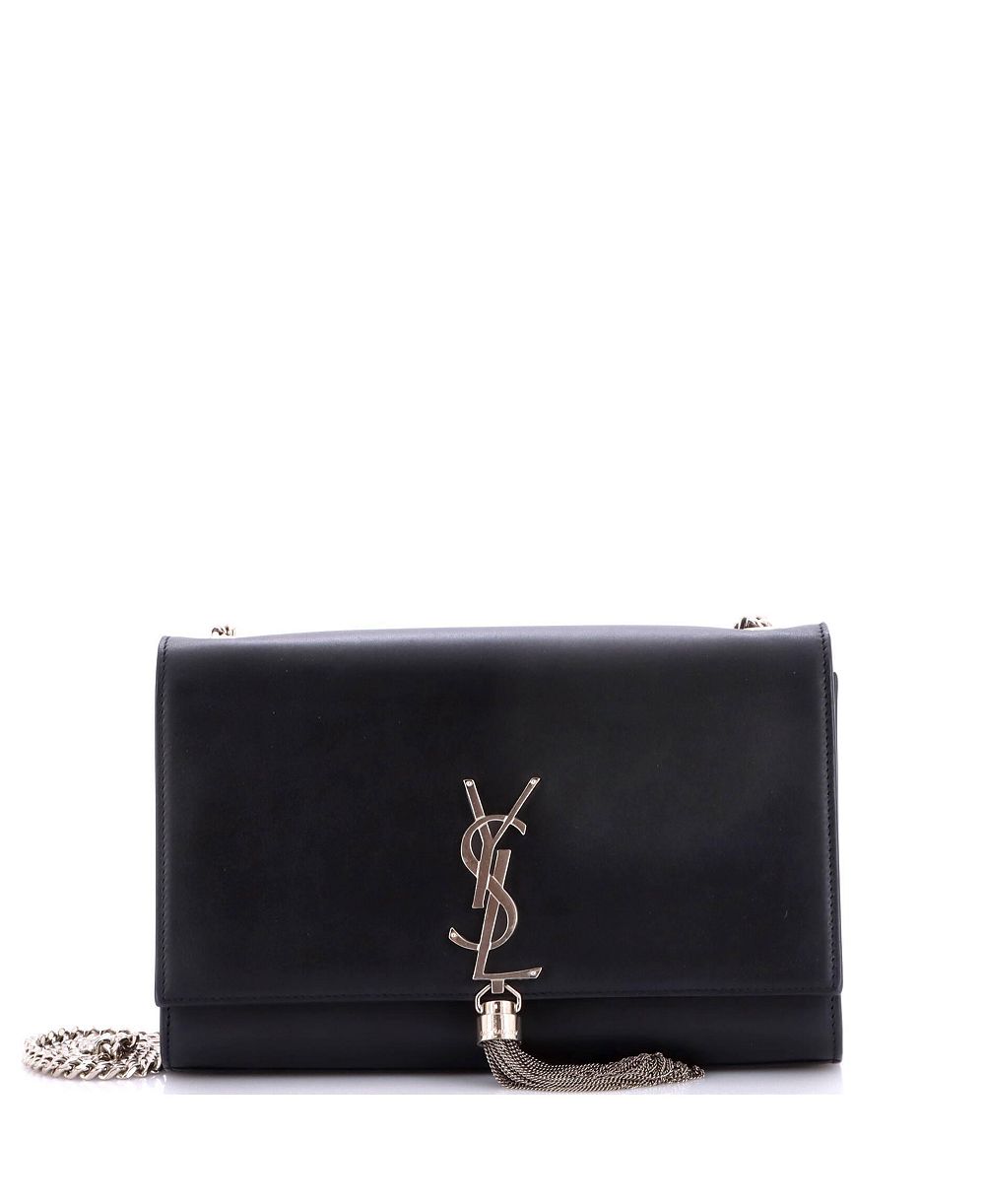 Saint Laurent Medium Classic Monogram сумка через плечо с кисточкой из кожи, б/у