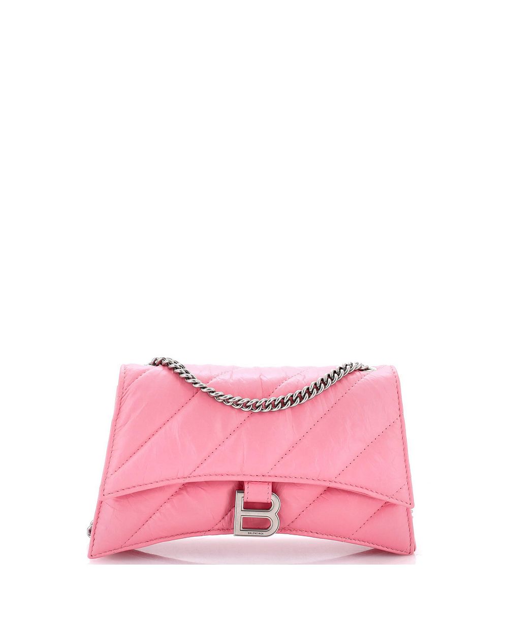Pre-Owned Balenciaga Small Crush Chain Flap Bag стеганая кожа теленка