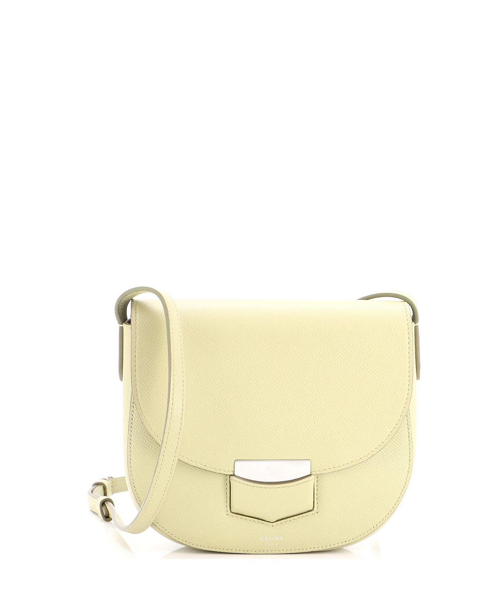 Pre-Owned Celine Small Trotteur Crossbody Bag Grainy Leather
