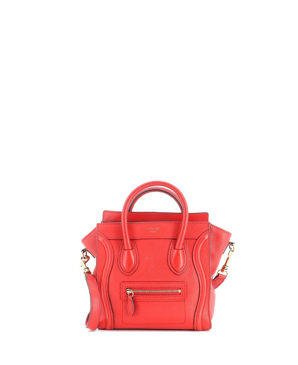 Сумка Celine Nano Luggage из зернистой кожи