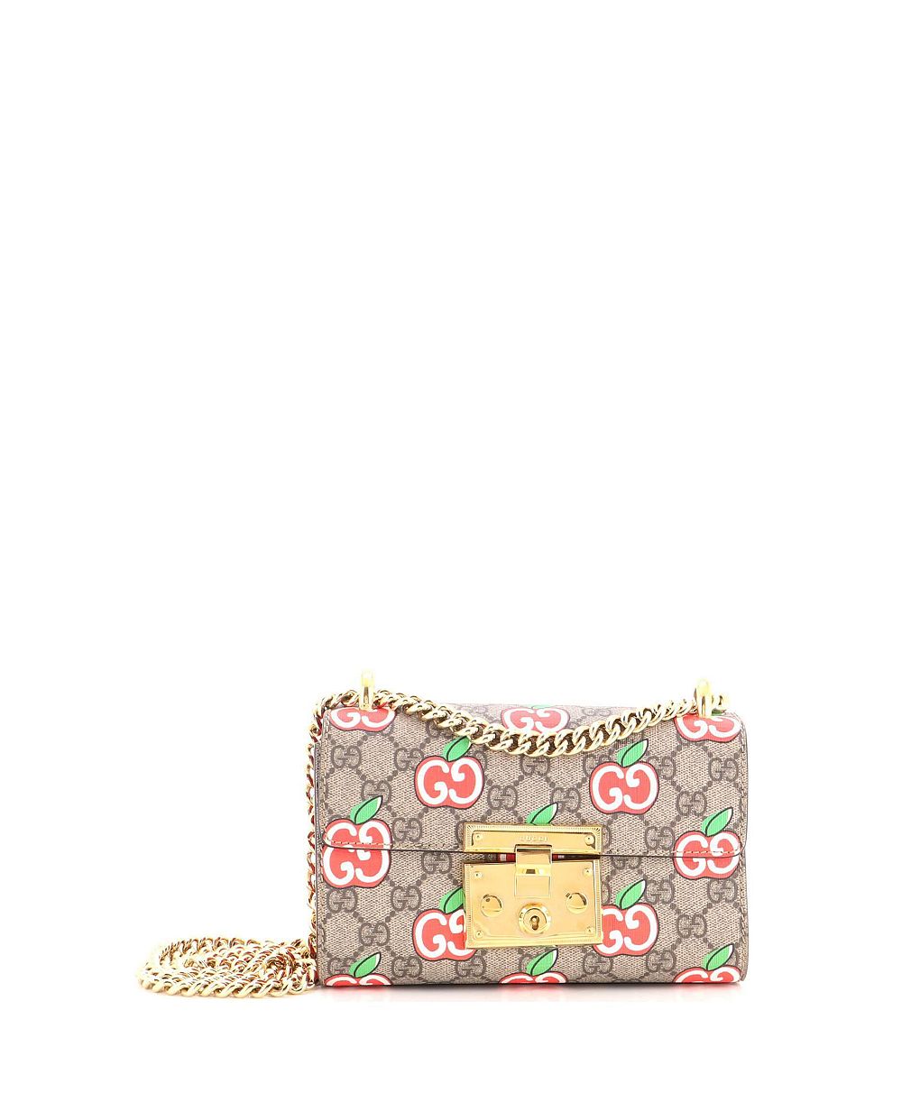 Б/у сумка Gucci Small Padlock Shoulder Bag Printed GG Coated Canvas