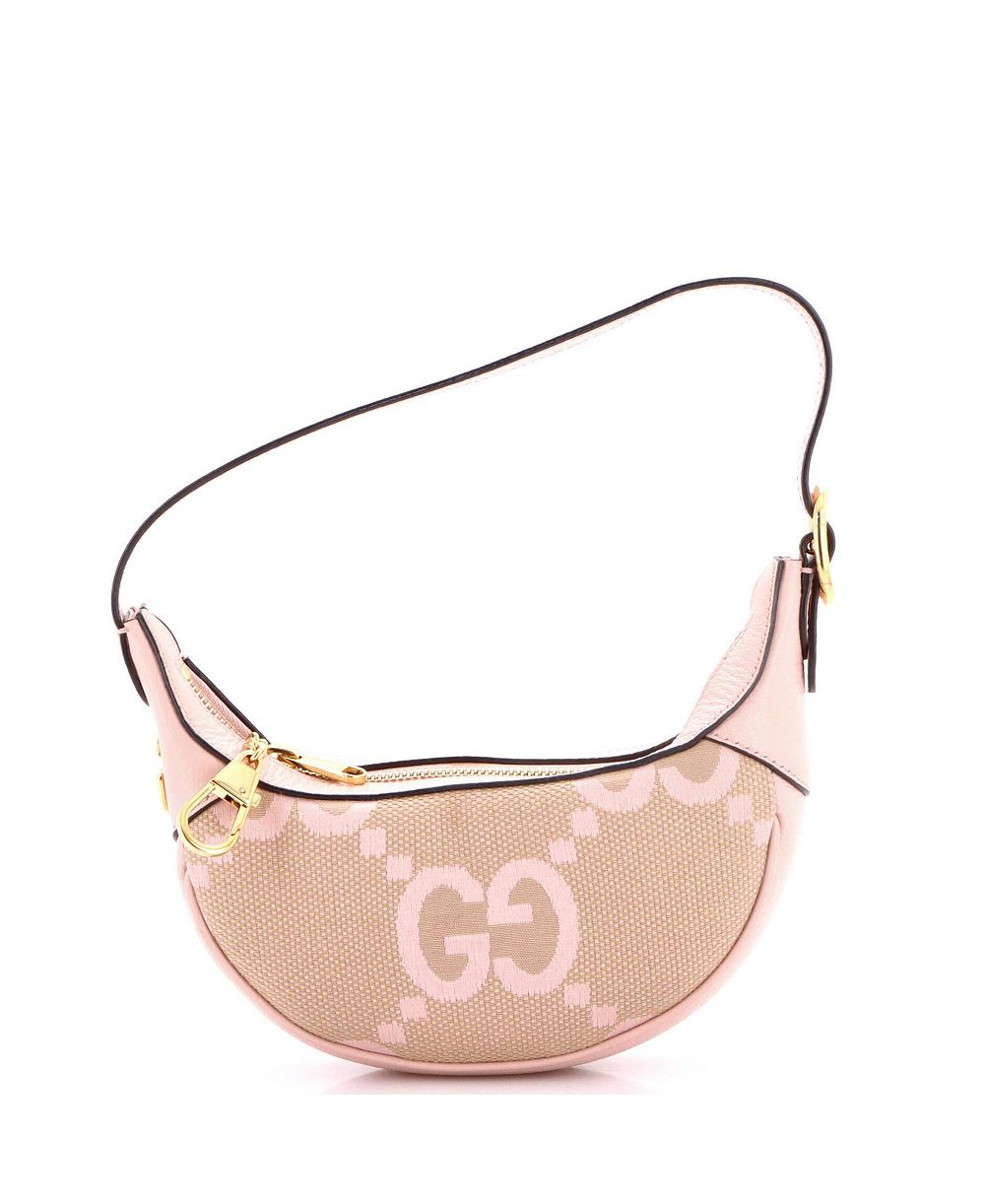 Сумка Gucci Mini Ophidia Half Moon Jumbo GG Canvas Pre-Owned