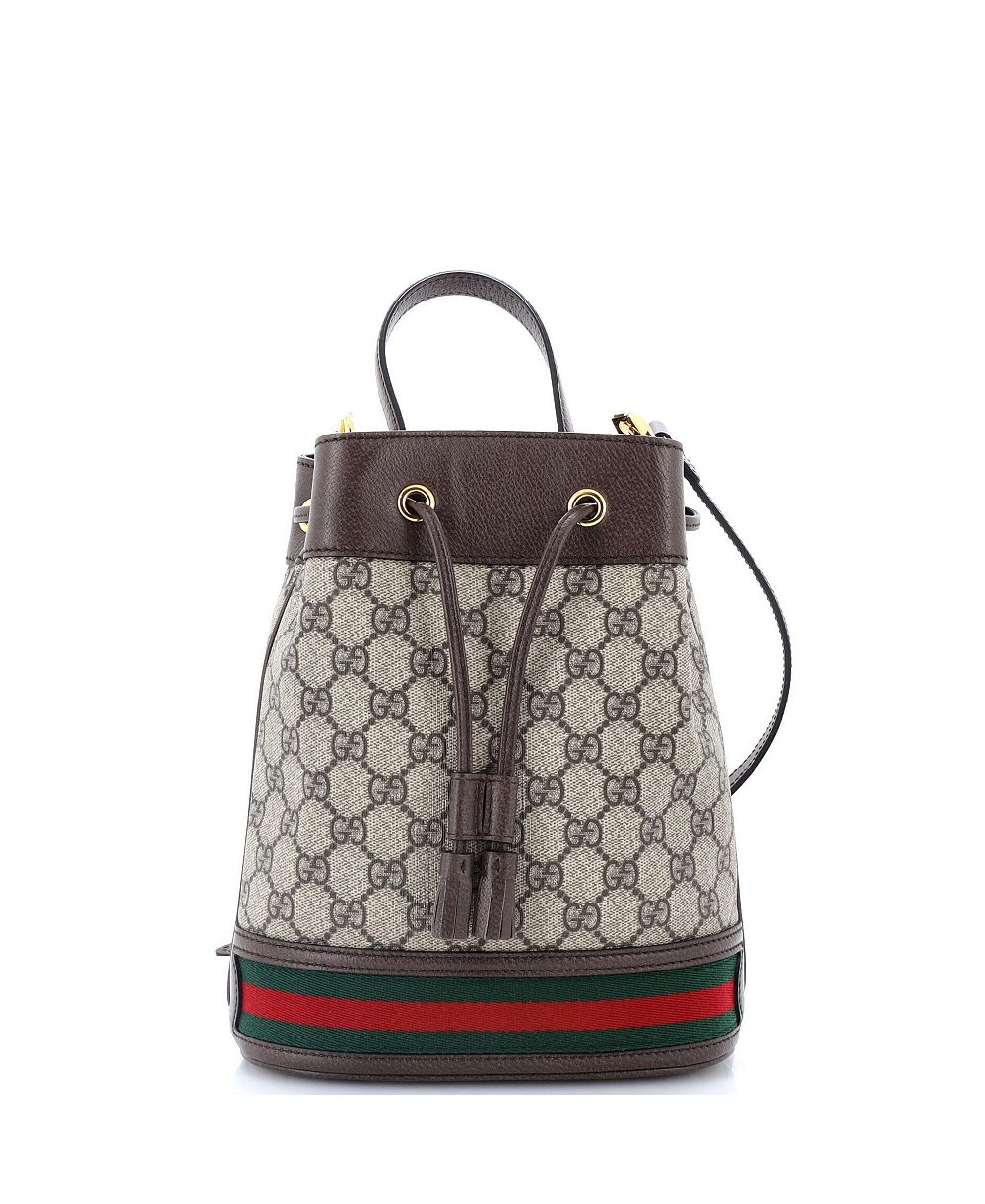 Сумка Gucci Small Ophidia Bucket Bag GG Coated Canvas Pre-Owned