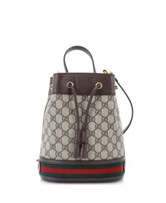 Pre-Owned Gucci Small Ophidia Bucket Bag GG Coated Canvas