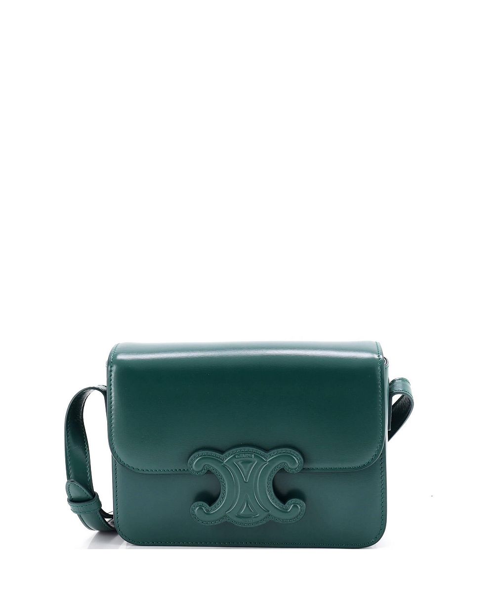 Женская кожаная сумка на плечо Pre-Owned Celine Teen Cuir Triomphe