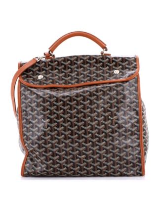 Pre-Owned Goyard Saint Leger Briefcase Backpack Coated Canvas