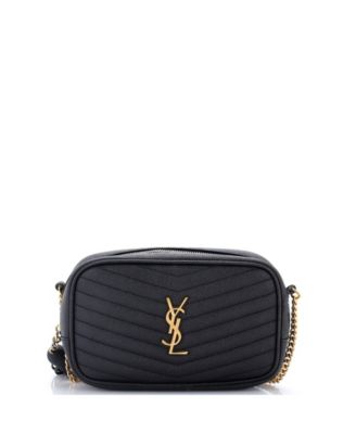 Б/у мини-сумка Saint Laurent Lou Camera Matelasse Chevron из кожи
