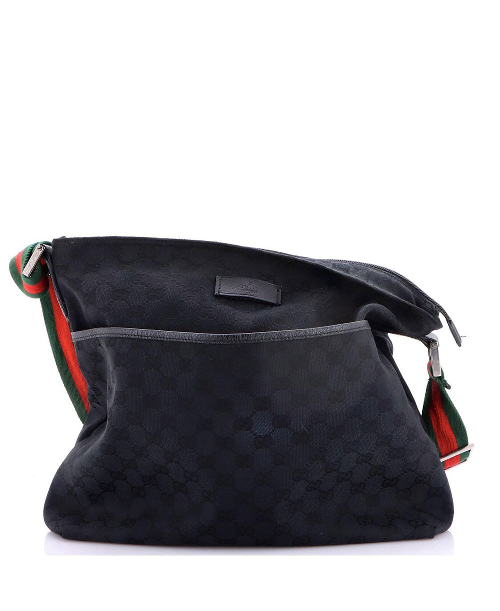 Pre-Owned Gucci Medium Front Pocket Web Messenger сумка GG Canvas