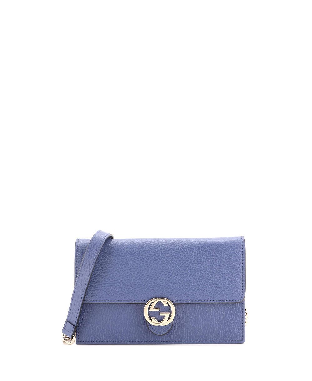 Сумка Gucci Pre-Owned Interlocking Wallet on Chain Leather