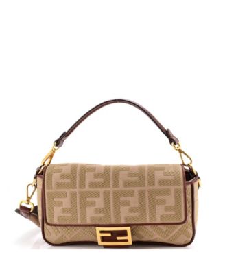 Сумка Fendi Baguette NM Zucca из вышитого канваса, б/у