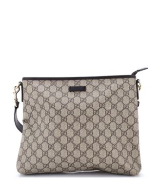 Pre-Owned Gucci Medium Zip Top Messenger Bag GG Coated Canvas сумка через плечо