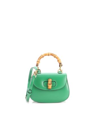 Маленькая сумка с ручкой Gucci Mini Bamboo 1947 из кожи