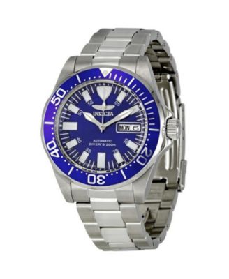 Invicta Signature 7042 Men's 40mm Automatic Watch - Blue Dial, Stainless Steel Bracelet