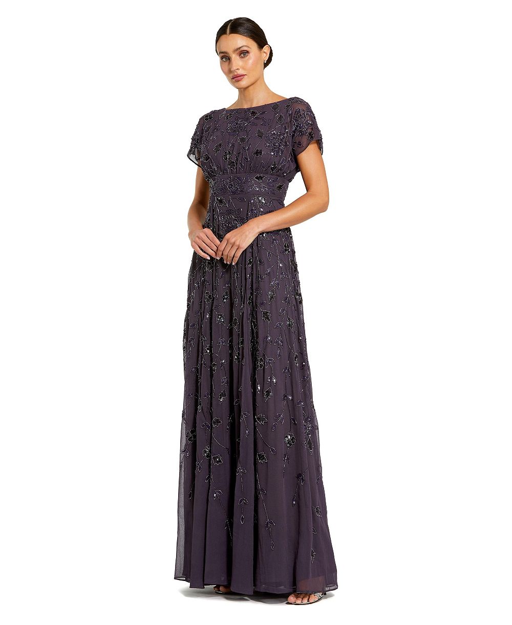 Mac Duggal женское платье А-силуэта с цветочным декором