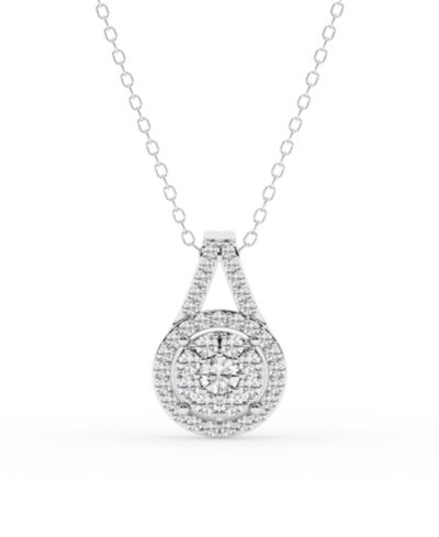 Diamond Pendant 18" Necklace (1/2 ct. t.w.) in Sterling Silver
