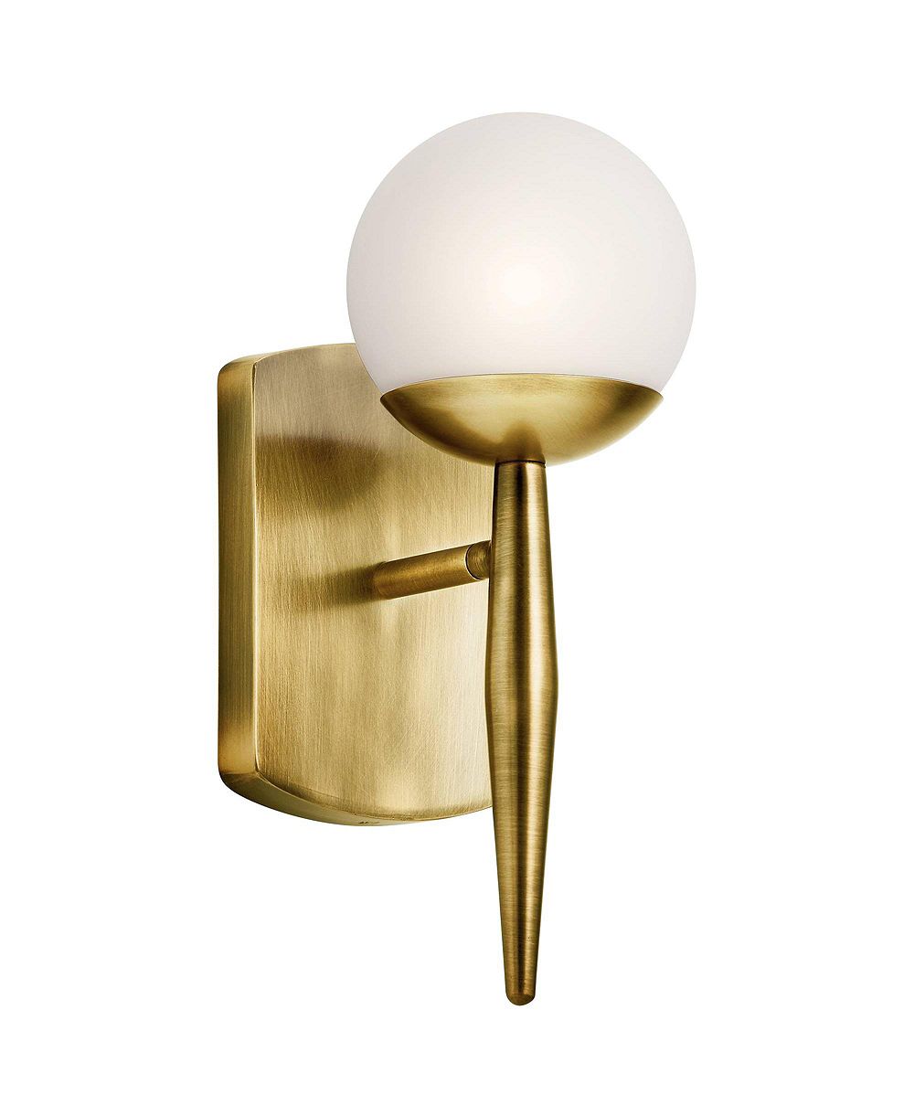 Бра Kichler Jasper 11 1/2" High Natural Brass настенный