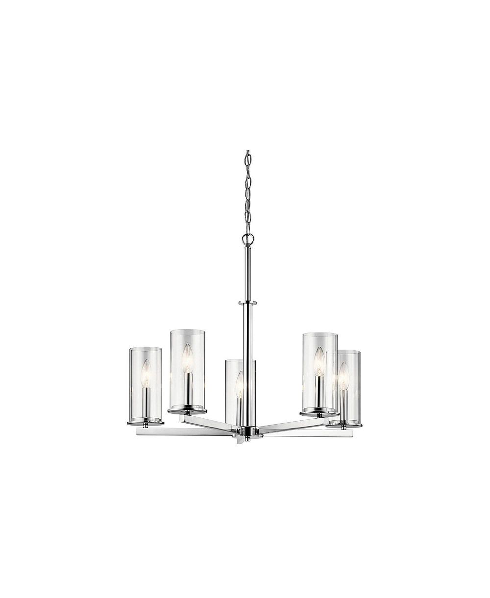 Kichler Crosby двухцветный люстра 26 1/4" хром, 5 ламп