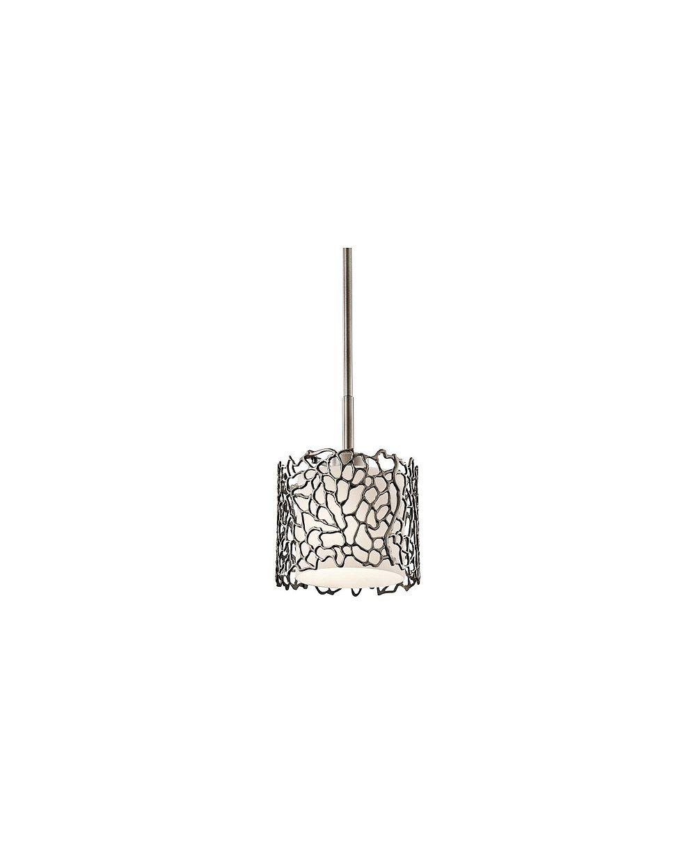 Kichler Silver Coral мини-подвесной светильник 7 1/4" Classic Pewter