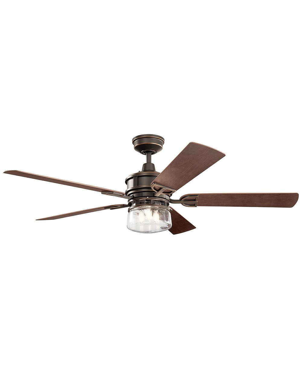 Вентилятор Kichler Lyndon Patio Bronze LED Wet Rated с настенным управлением 60"