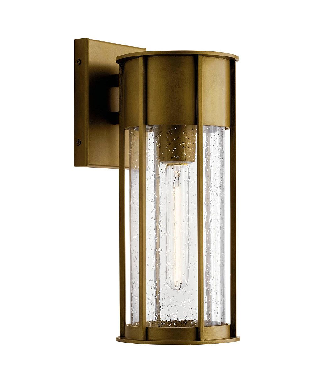 Уличный настенный светильник Kichler Camillo 14 3/4"H Natural Brass
