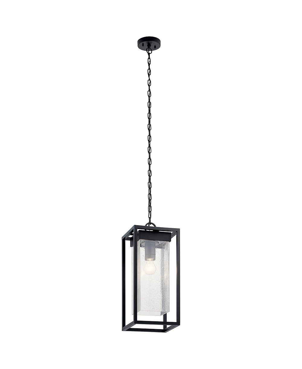 Уличный подвесной светильник Kichler Mercer Black Silver 24" High