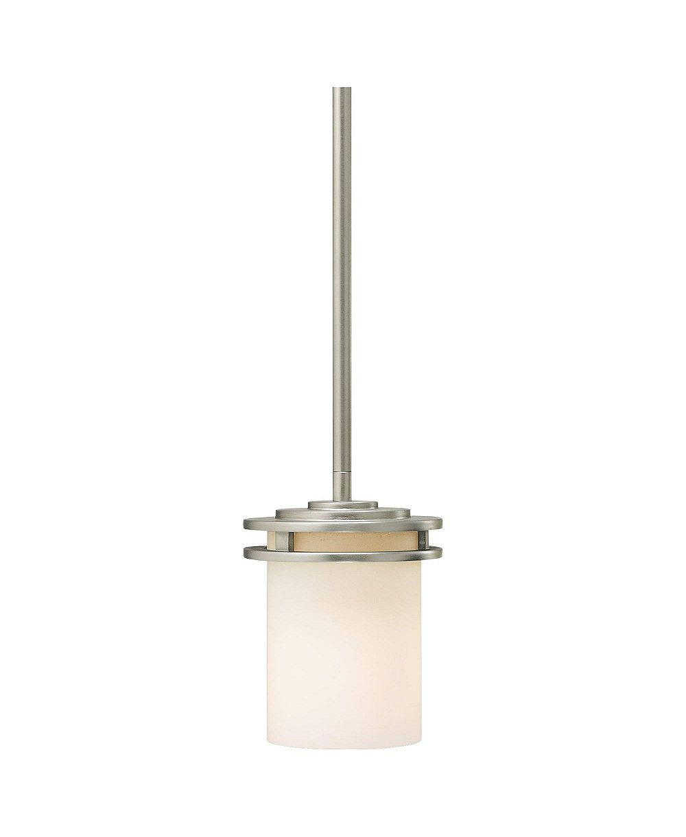 Мини-подвес Kichler Hendrik 5 1/2" Wide Nickel and White Glass