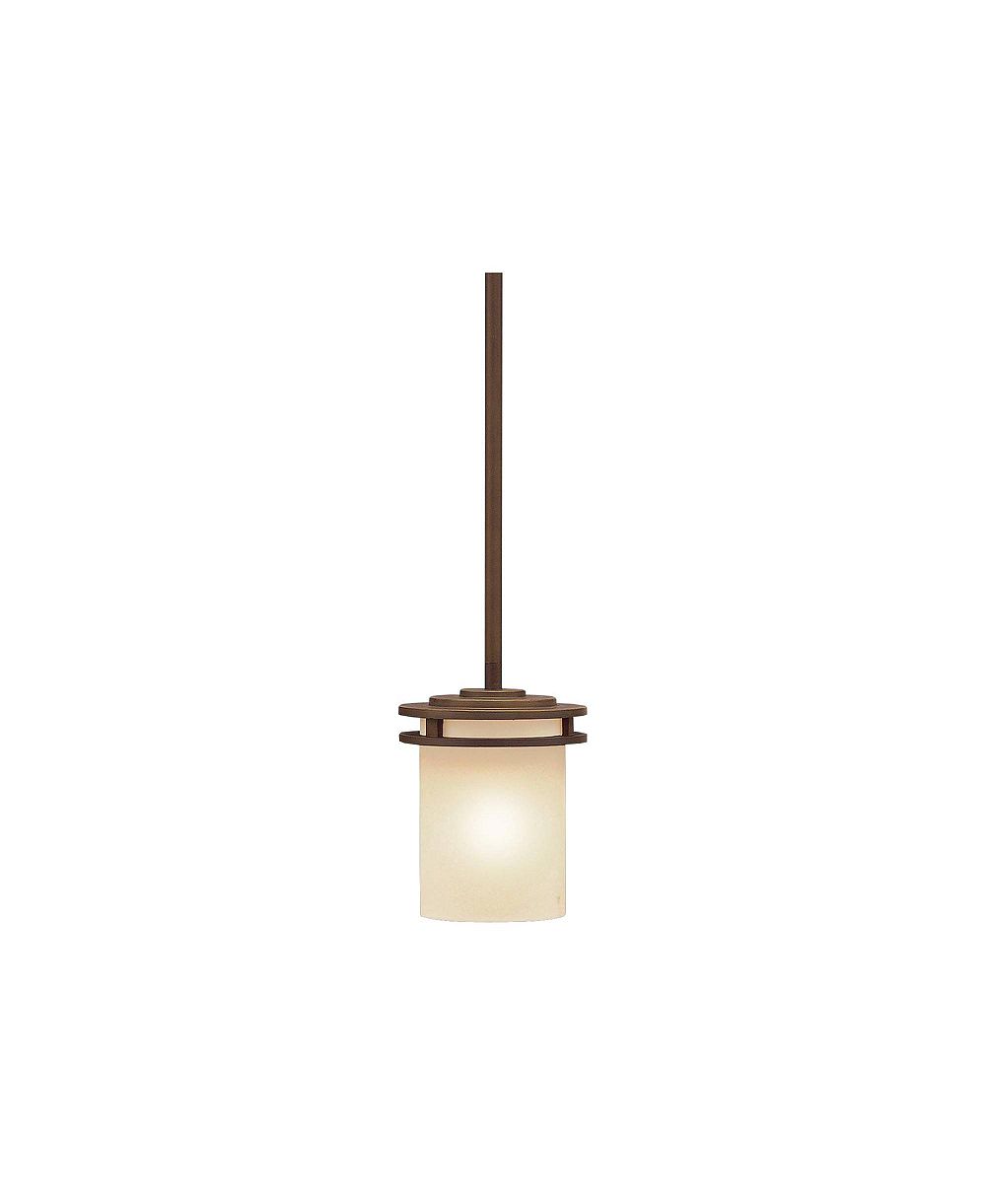 Мини-подвесной светильник Kichler Hendrik Bronze and Umber Glass 5 1/2" Wide