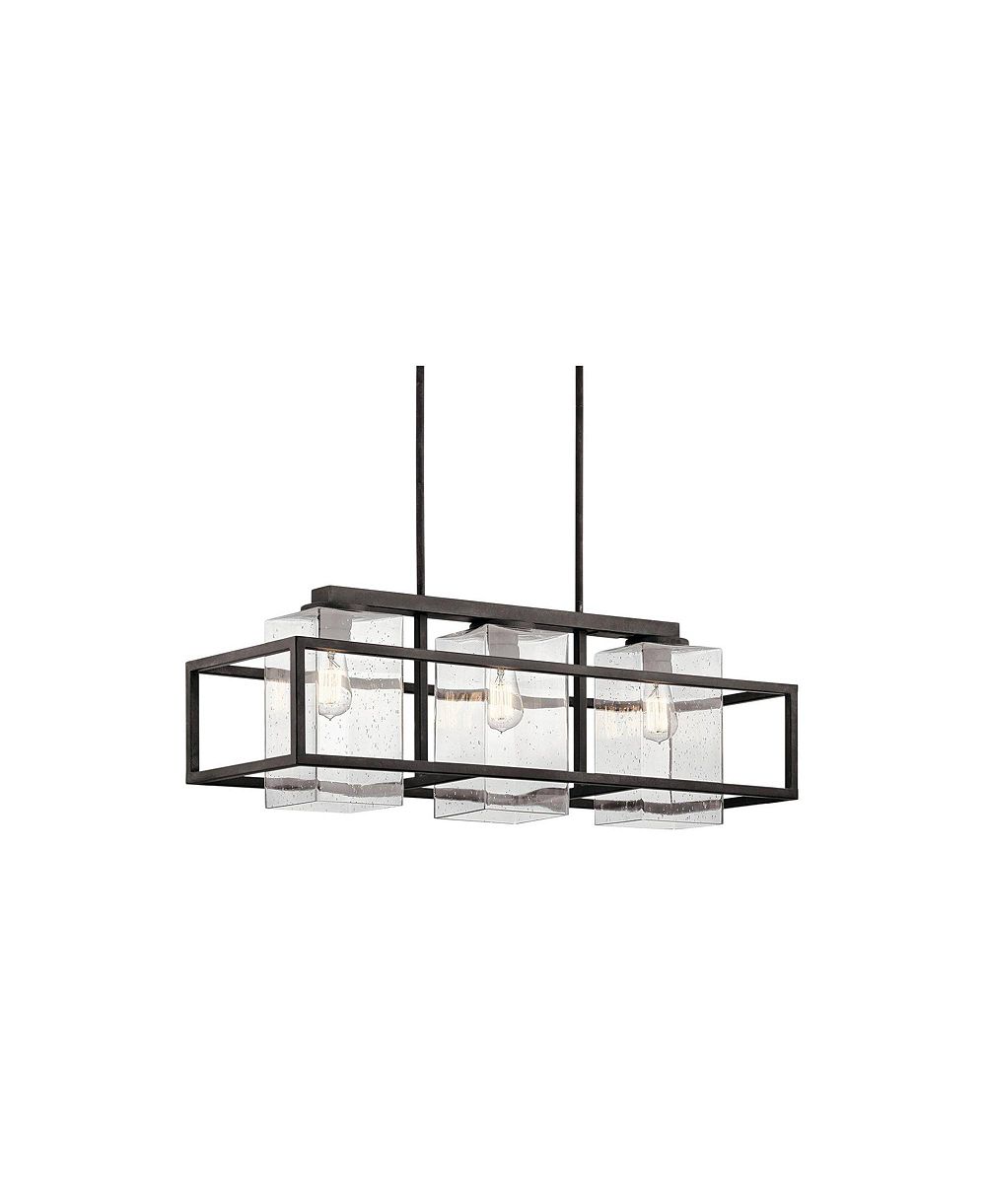 Потолочная люстра Kichler Wright 36" Wide Zinc для кухни