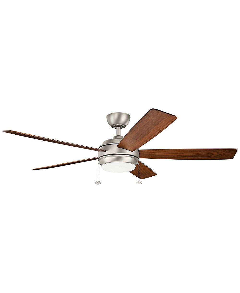 Kichler Starkk потолочный вентилятор с LED, 60", Brushed Nickel