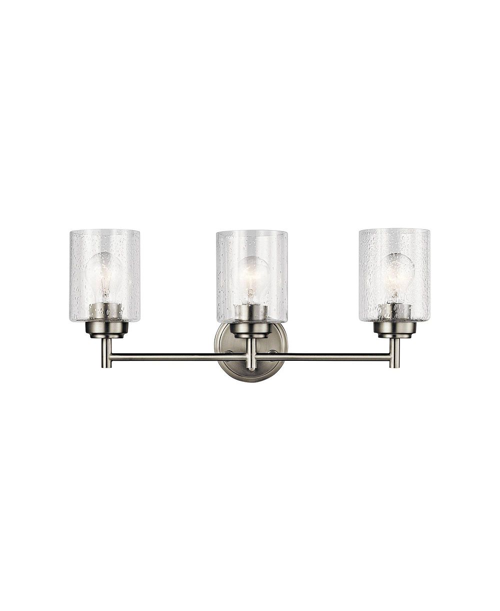 Kichler Winslow 21 1/2"W Ванный светильник на 3 лампы, матовый никель
