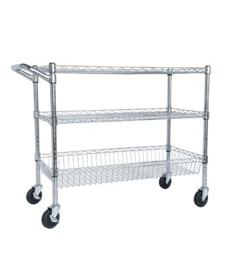 Streamdale Furniture тяжелая трехъярусная тележка на колесиках с ручкой и подкладками для полок