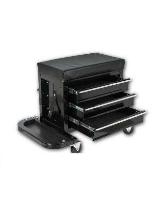 Streamdale Furniture   Rolling 3-Drawer Tool Chest Mechanic Seat, 350Lbs Capacity