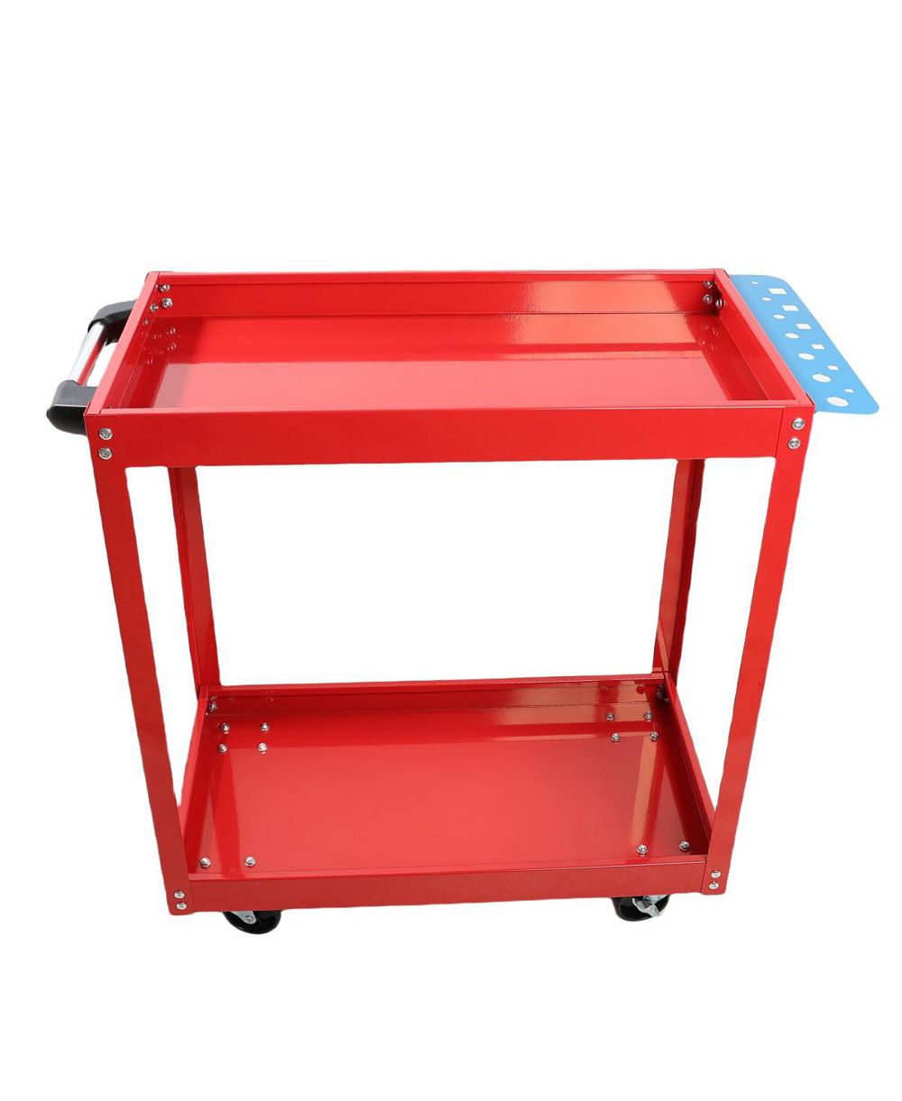 Streamdale Furniture  Heavy Duty 2-Tier Steel Tool Cart with Lockable Wheels