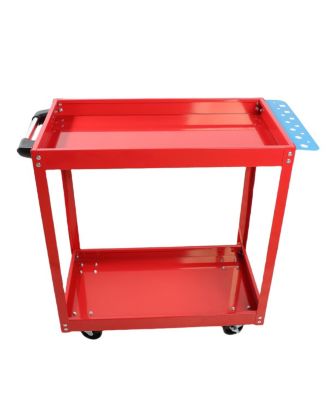 Streamdale Furniture Тяжелая двухъярусная стальная тележка для инструментов с блокируемыми колесами
