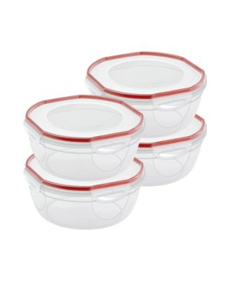 Sterilite Ultra Seal 4.7 Qt Plastic Food Storage Bowl Container with  Lid (4 Pack)