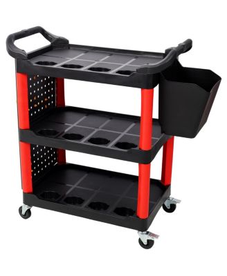 Тележка для автомойки Streamdale Furniture на колесиках, 3 уровня, с ведром, инструментами и колесами