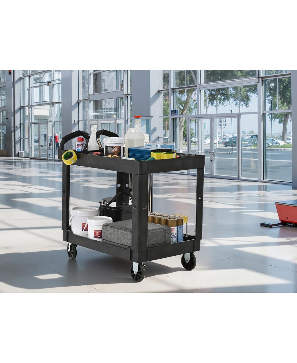 Streamdale Furniture   Heavy-Duty Tray Top Service Cart with 550 Lbs Capacity and Wheels