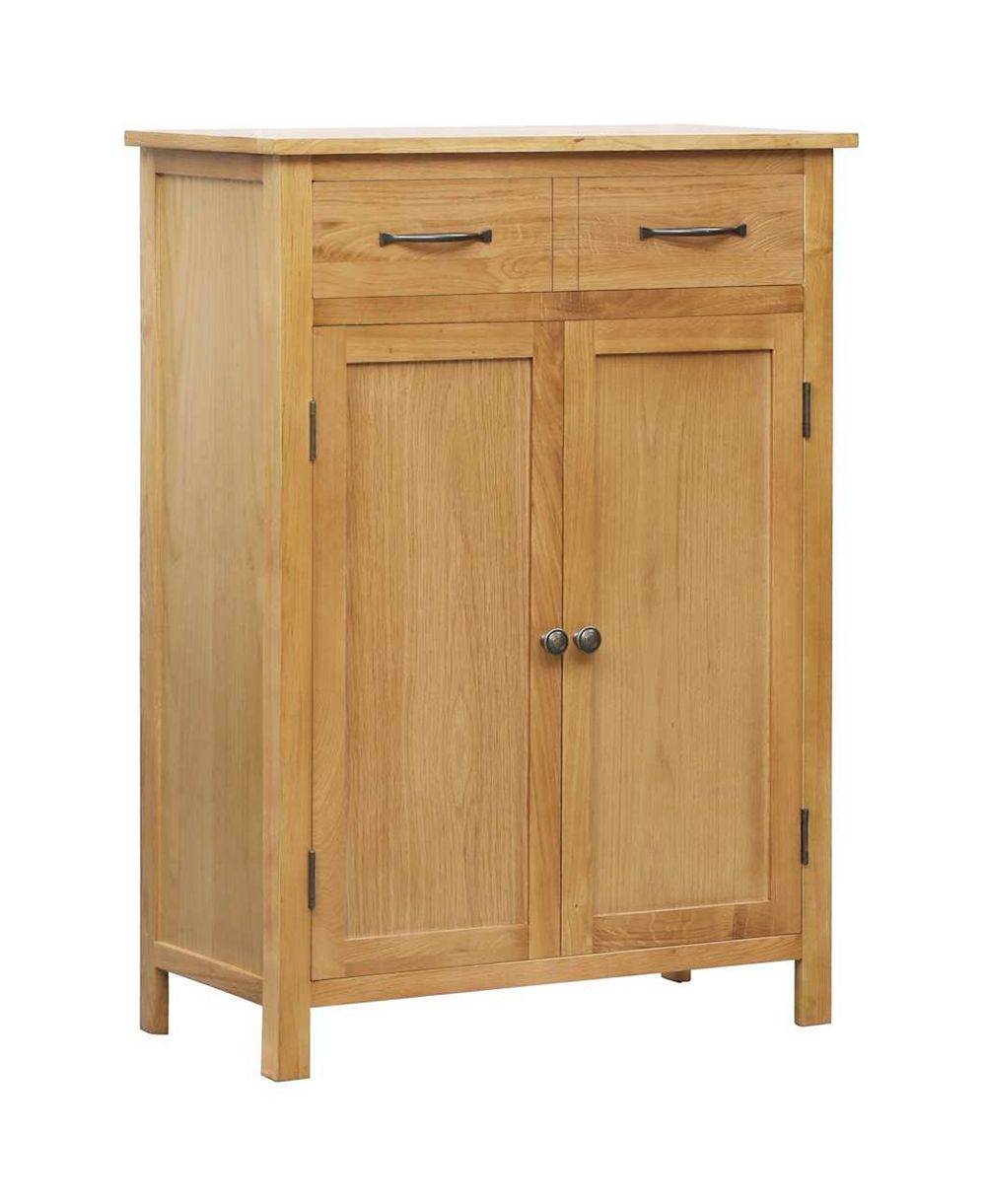 vidaXL Shoe Cabinet 29.9"x14.6"x41.3" Solid Oak Wood